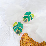 The "Gardenia" Leaf Drop Earrings