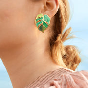 The "Gardenia" Leaf Drop Earrings